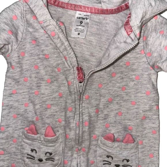 girls winter hooded coverall outfit size 9 months - Picture 2 of 2